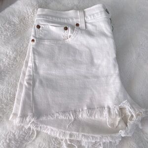 Levi’s white cutoff shorts